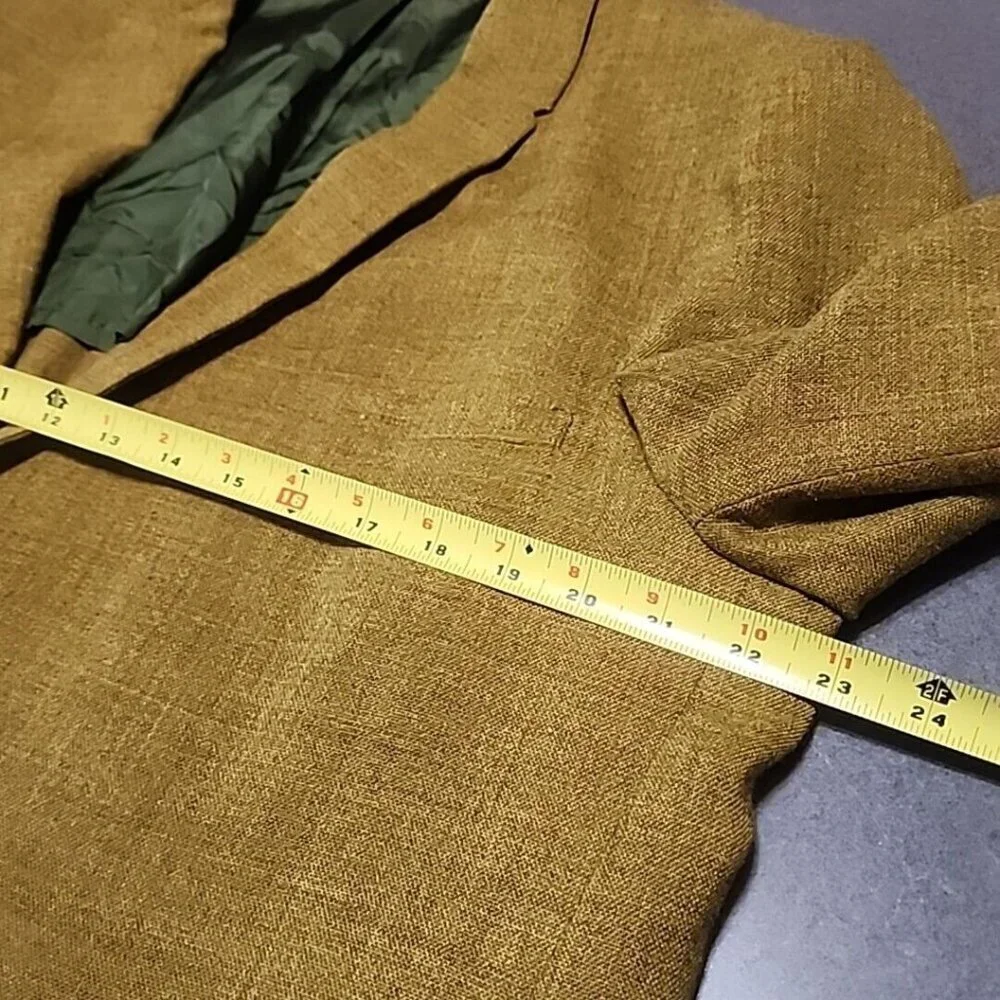 Men's Vintage 1960's The Gay Blade Heathered Moss Green Single Button Blazer - Picture 8 of 10